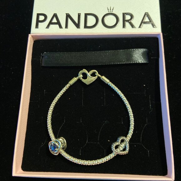 Pandora Bracelet 2 Charms - Picture 1 of 2